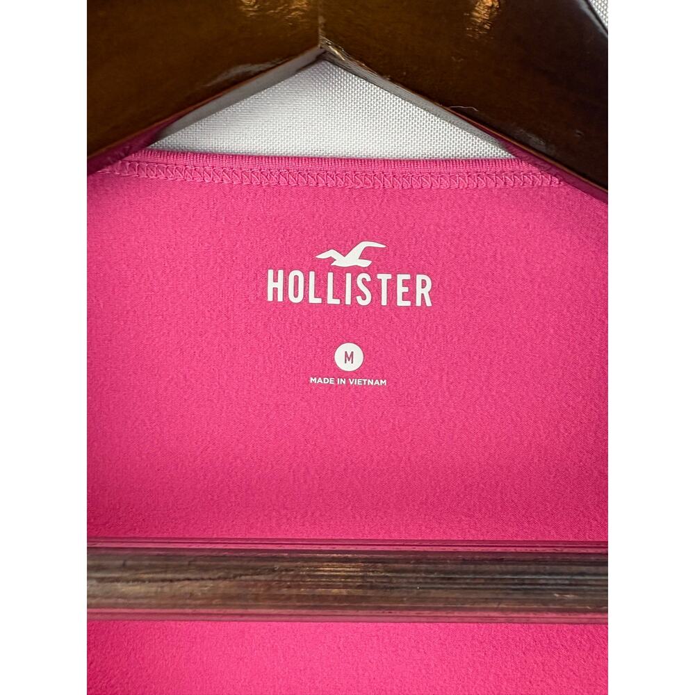Women’s Hollister Medium Hot Pink Short Sleeve Crop Top - Picture 5 of 6
